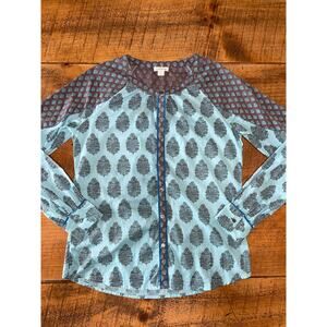 Womens Sundance Light Turquoise Blue‎ Stories To Be Told Shirt Button Down Small